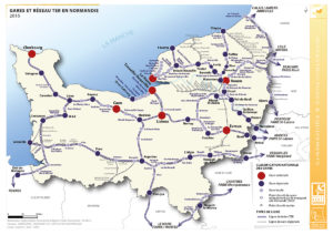 Les gares et le réseau TER en Normandie - 2015