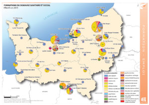 Formations du domaine sanitaire et social - Effectifs en 2015