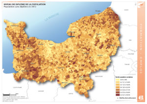 Niveau de diplôme de la population - Population sans diplôme en 2012