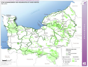 Etat d'avancement des véloroutes et voies vertes - Mai 2016