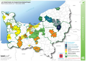 Les territoires en transition énergétique - Etat d'avancement au 1er décembre 2016